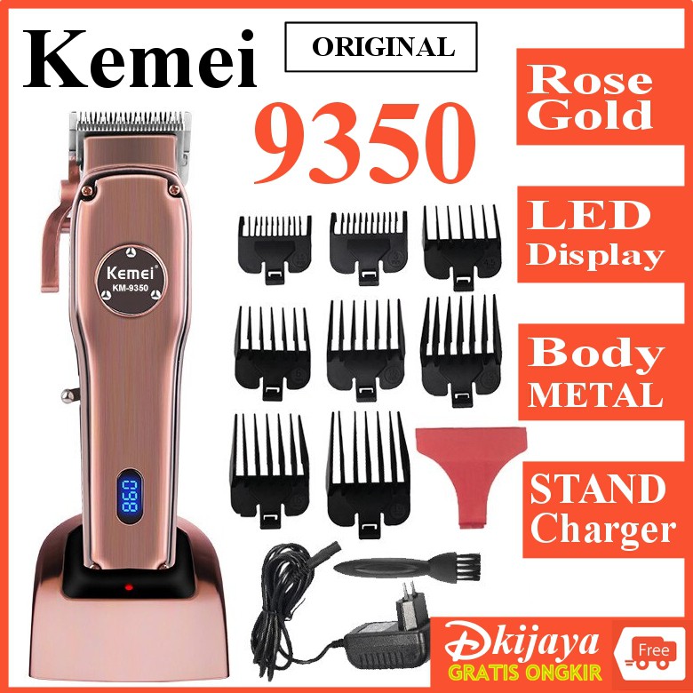 KEMEI 9350 ORIGINAL CUKURAN RAMBUT ELEKTRIK CAS HAIR CLIPPER RECHARGEABLE CORDLESS KM 9350 KM9350 KM9350