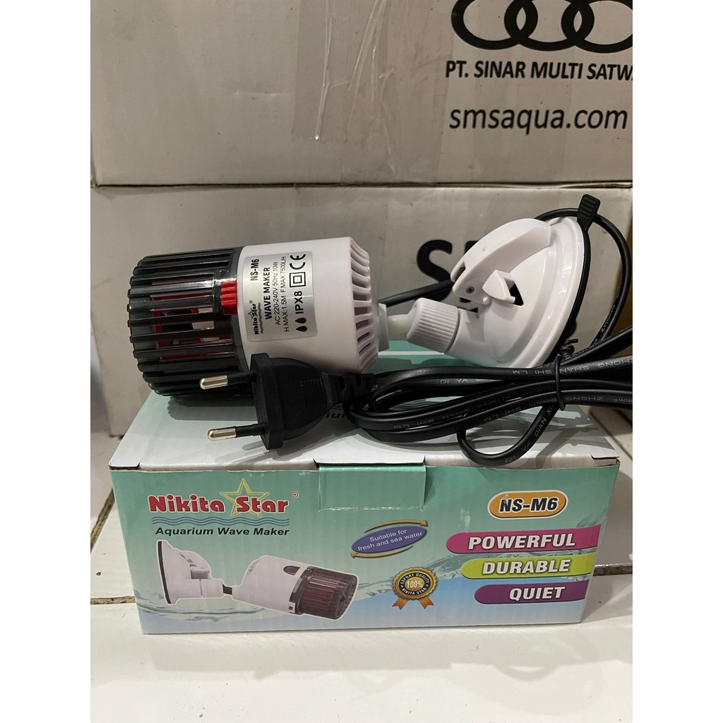 PEMBUAT OMBAK AQUARIUM WAVE MAKER NIKITA STAR NS M6 NS M 6 SINGLE WAVE