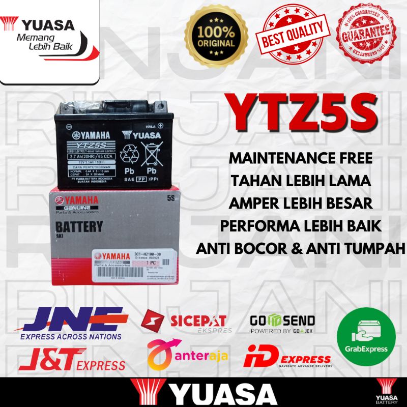 AKI KERING YUASA YAMAHA FOR MIO J / VIXION / MIO GT 125 - aki yamaha - aki kering