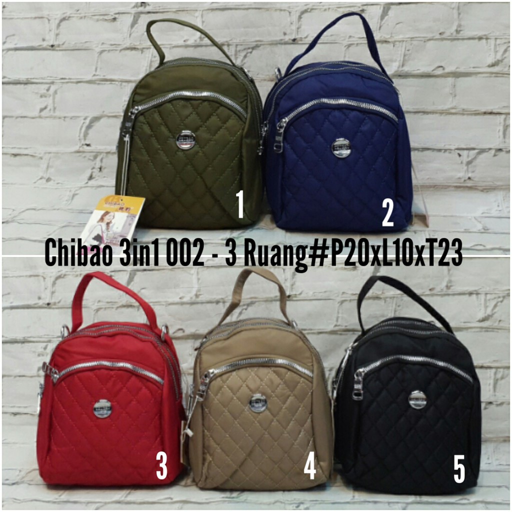 TAS CHIBAO IMPORT 3 FUNGSI - HAND BAG - TAS RANSEL - TAS SELEMPANG