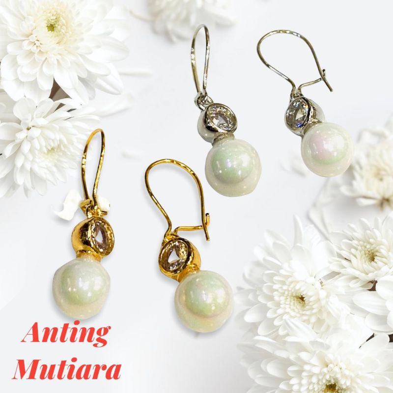 anting mutiara//mutiara//anting//perhiasan