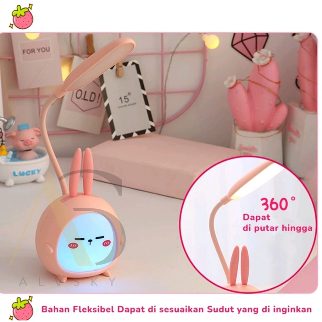 LAMPU MEJA LED DEER / LAMPU BACA / LAMPU BELAJAR / READING LAMP / LAMPU MEJA BELAJAR ANAK KARAKTER LUCU