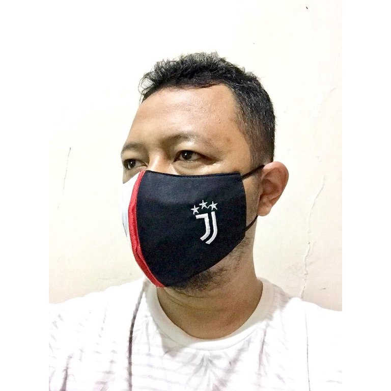 Masker JUVE (bordir &amp; 3 ply)