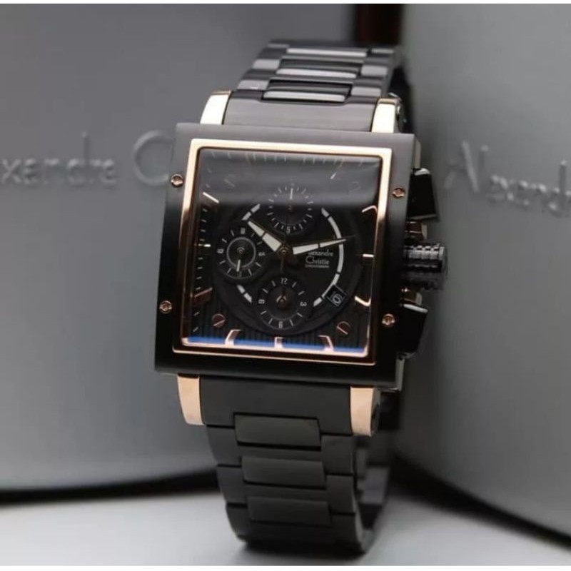 ALEXANDRE CHRISTIE AC 6182 PRIA ROSEGOLD BLACK ORIGINAL
