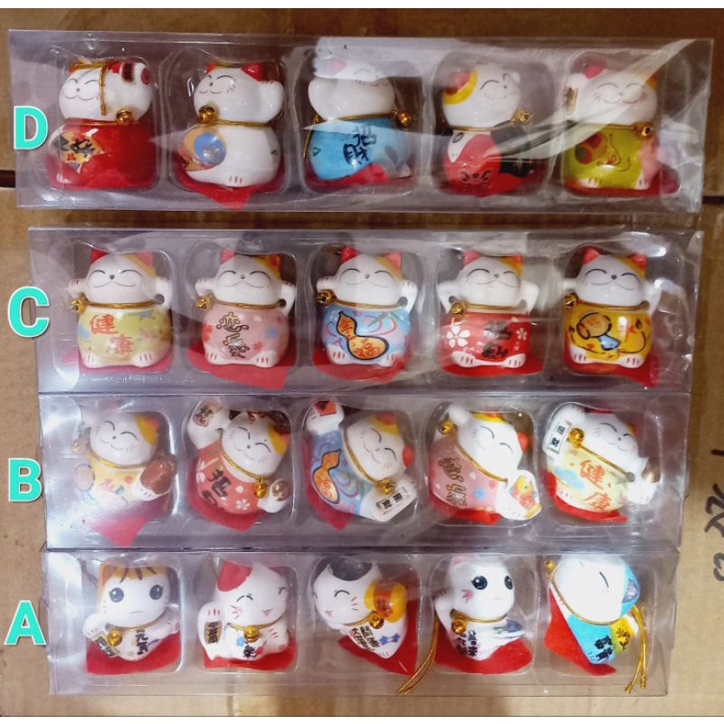 Kucing Ceramic MINI / Maneki Neko Mini