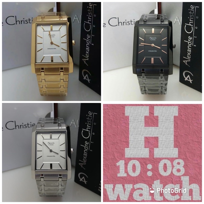 jam tangan pria  alexander cristie original ac8606 / ac 8606 / 8606 model rantai padat