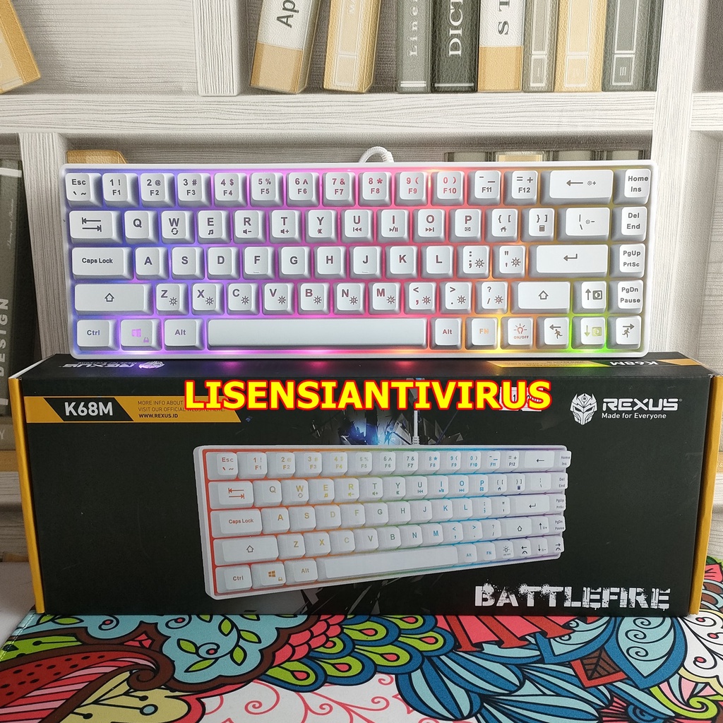 Jual Keyboard Rexus Keyboard Gaming Mini Battlefire K68M 68key Full RGB