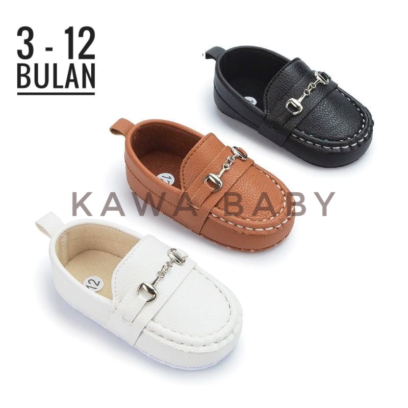 sepatu bayi loafers premium unisex acc gold gemerlap