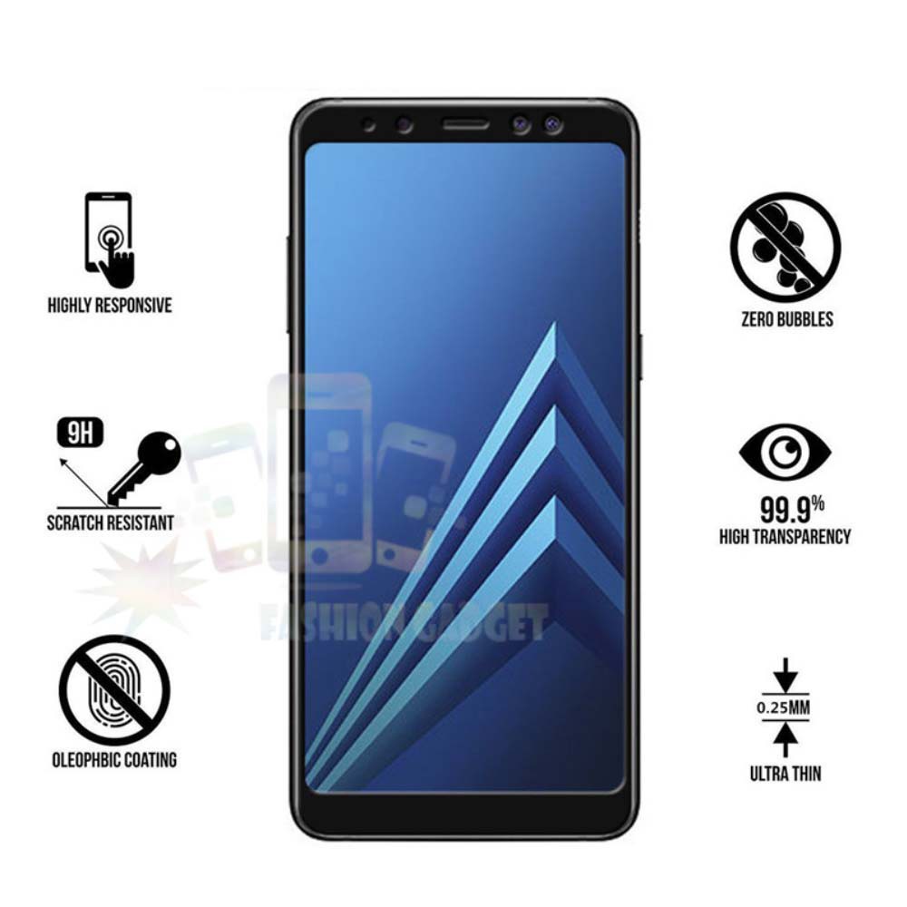 Tempered Glass Samsung Galaxy J6 2018 Full Colour Bagian Depan Anti Gores Kaca Screen Guard