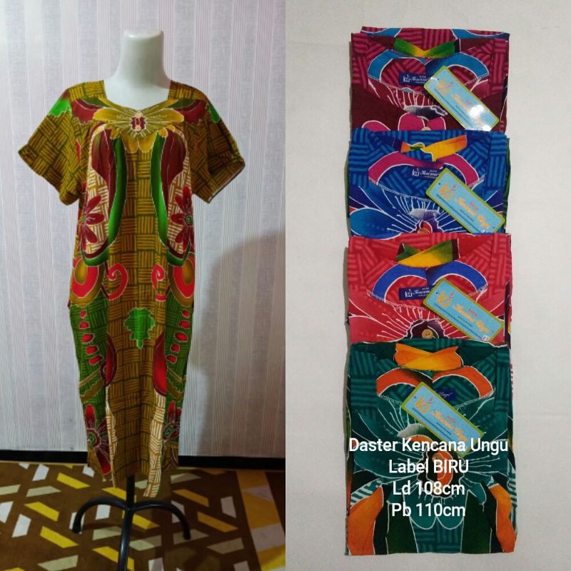 Daster Kencana Ungu Label Biru