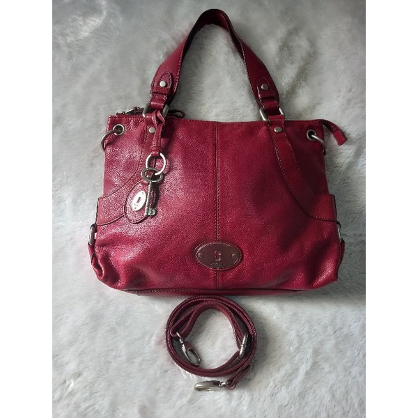 tas fossil maddox mackena red preloved