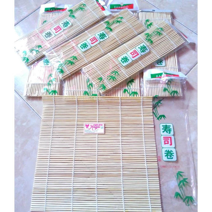 paket nori sushi 5 lembar + bambu penggulung bambu sushi seaweed rumput laut sushi bento