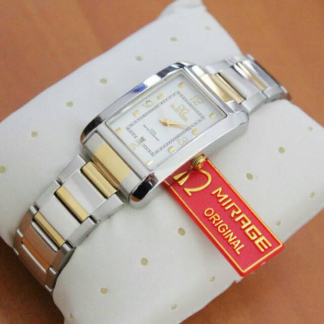 JAM TANGAN COWOK/CEWEK MIRAGE RANTAI KOMBINASI ORIGINAL ANTI AIR ELEGANT HARGA BERSAHABAT...