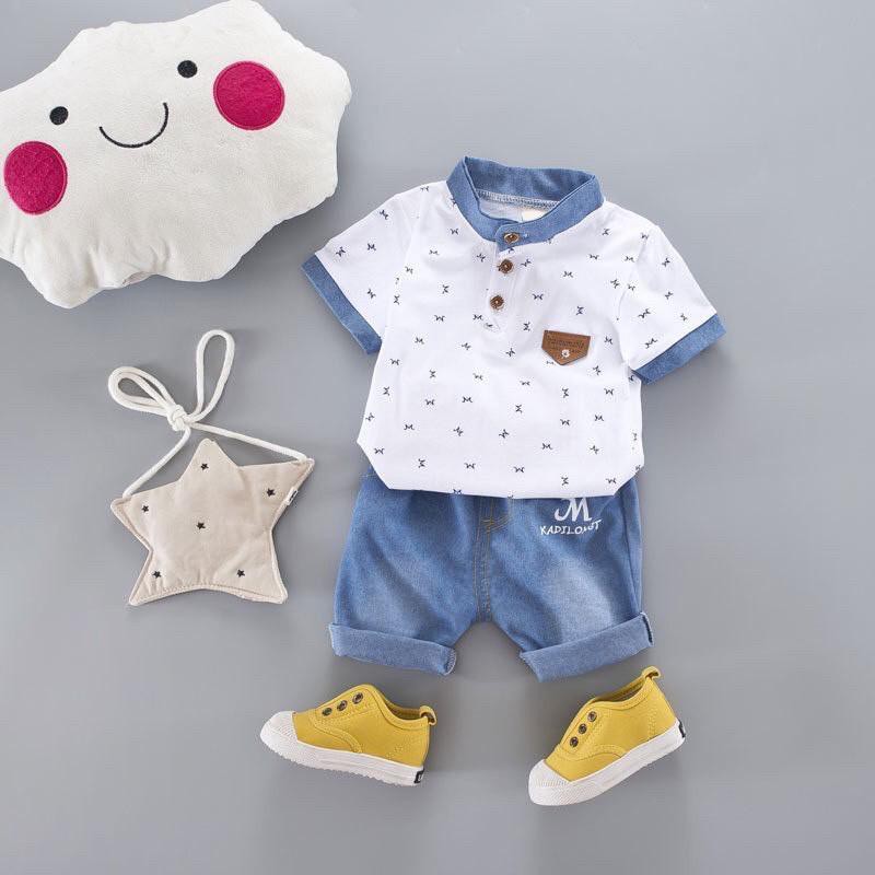 Setelan Kaos Polo dan celana jeans anak 6 Bln - 4 Tahun HIGH QUALITY IMPOR