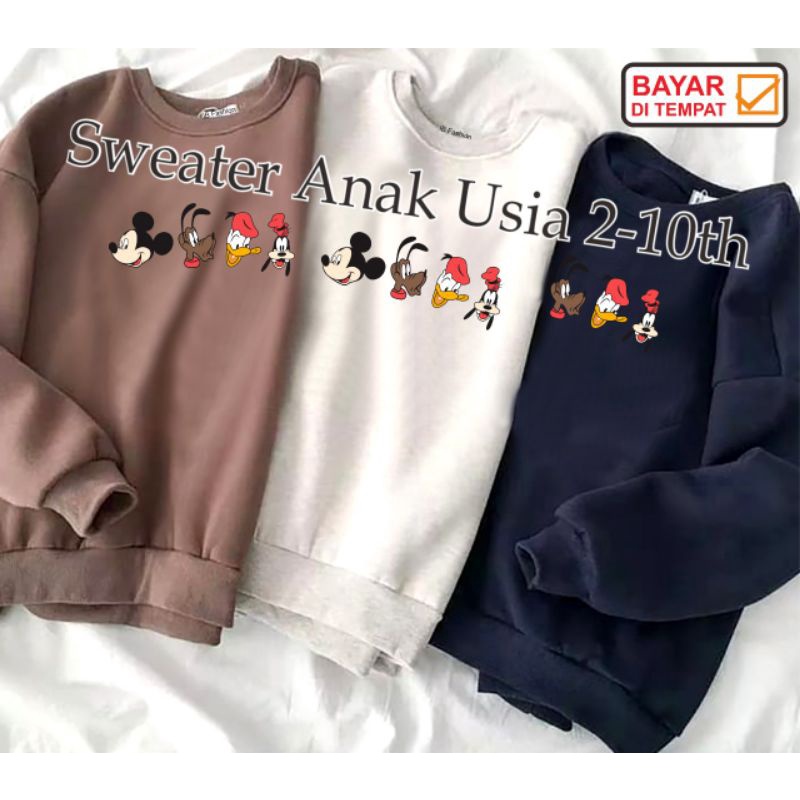 ((IB))SWEATER ANAK2 UNISEX/4KEPALA DIGITAL SABLON