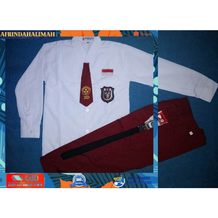 

[TERBARU] Satu set seragam sekolah sd merah