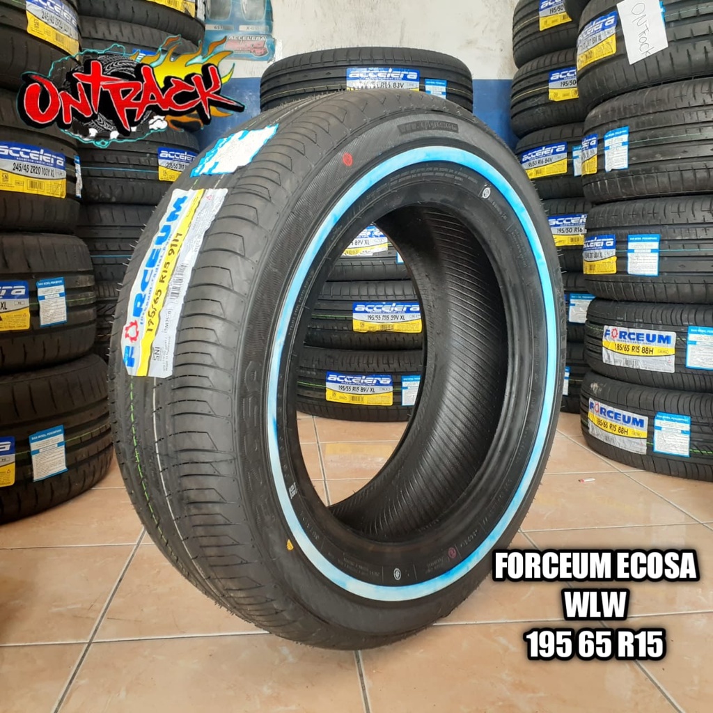 ban lis putih ring15 ukuran FORCEUM ECOSA WLW 195 65 R15
