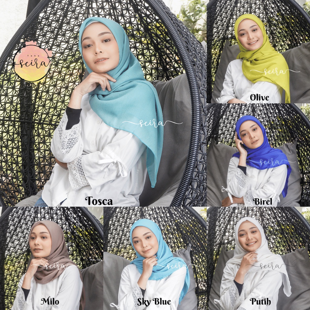 [BISA COD] Cornskin / Corn Skin Square Hijab Segi Empat