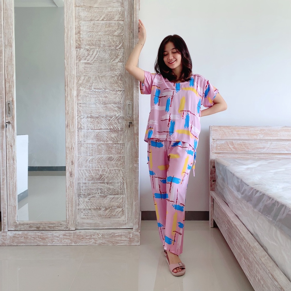 Setelan Panjang Bali-SET PAN NAGITA PINK