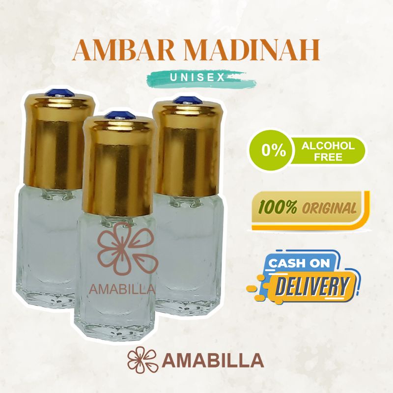 Parfum AMBER MADINAH Original Non Alkohol 3ml 6ml 12ml Parfum Original Bibit Parfum Murni AMBER MADI