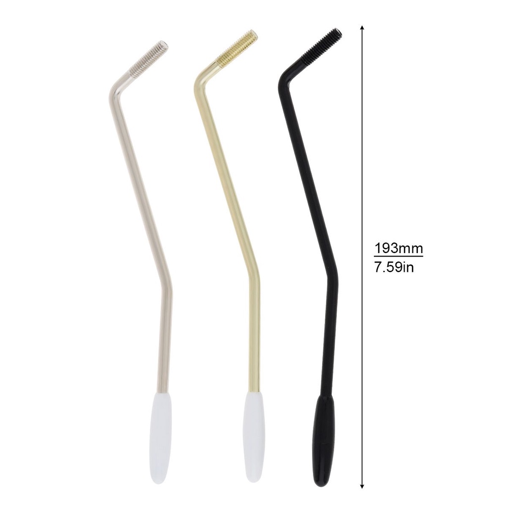 3 Pcs / lot Tremolo Arm Whammy Bar Vibrato Bahan Baja Warna Hitam Emas Silver Ukuran 6mm Untuk Gitar Listrik