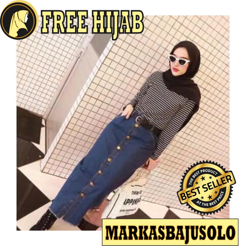 VOXY JEANS ROK / ROK JEANS WANITA MURAH / SPAN / PANJANG / PENDEK / JUMBO / ANAK