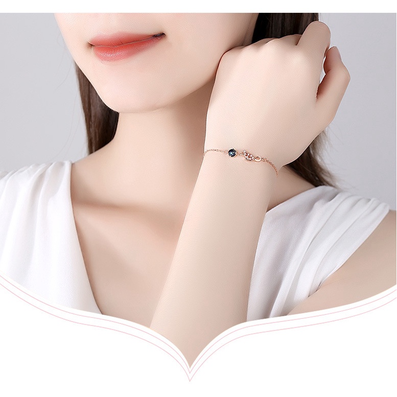 Gelang wanita Sterling silver S925  (Garansi  2  Tahun)  Gelang kitten  Fashion dan manis Bracelet Fashion and sweet perak asli S925 NEW 2023 HOT