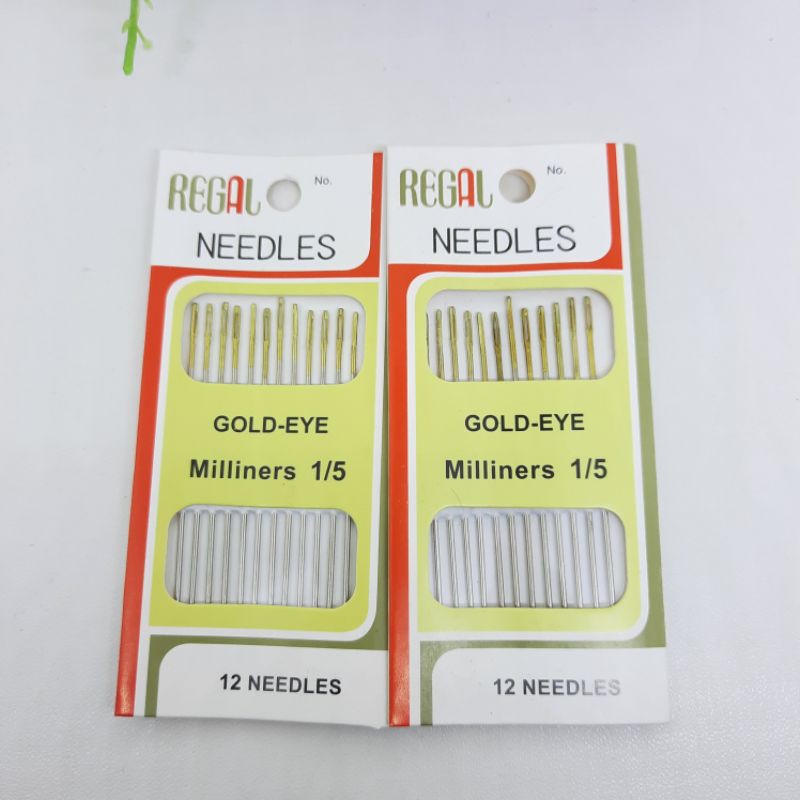 JARUM JAHIT isi 12pcs JARUM JAHIT REGAL GOLD-EYE MILLINERS 1/5 &amp; 3/9