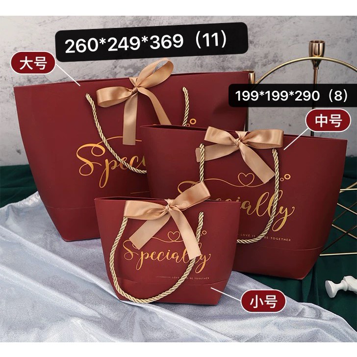 

Paper Bag Merah Imlek / Goodie Bag Hampers Imlek CNY/kado kertas tebal