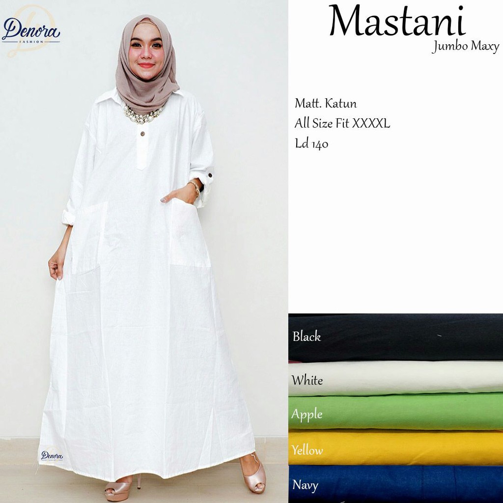 Bju Gamis MASTANI Jumbo Size LD 140 Fit XXXXL - Bumil Busui Boleh - Gsmis BESAR denora / gamia ganis