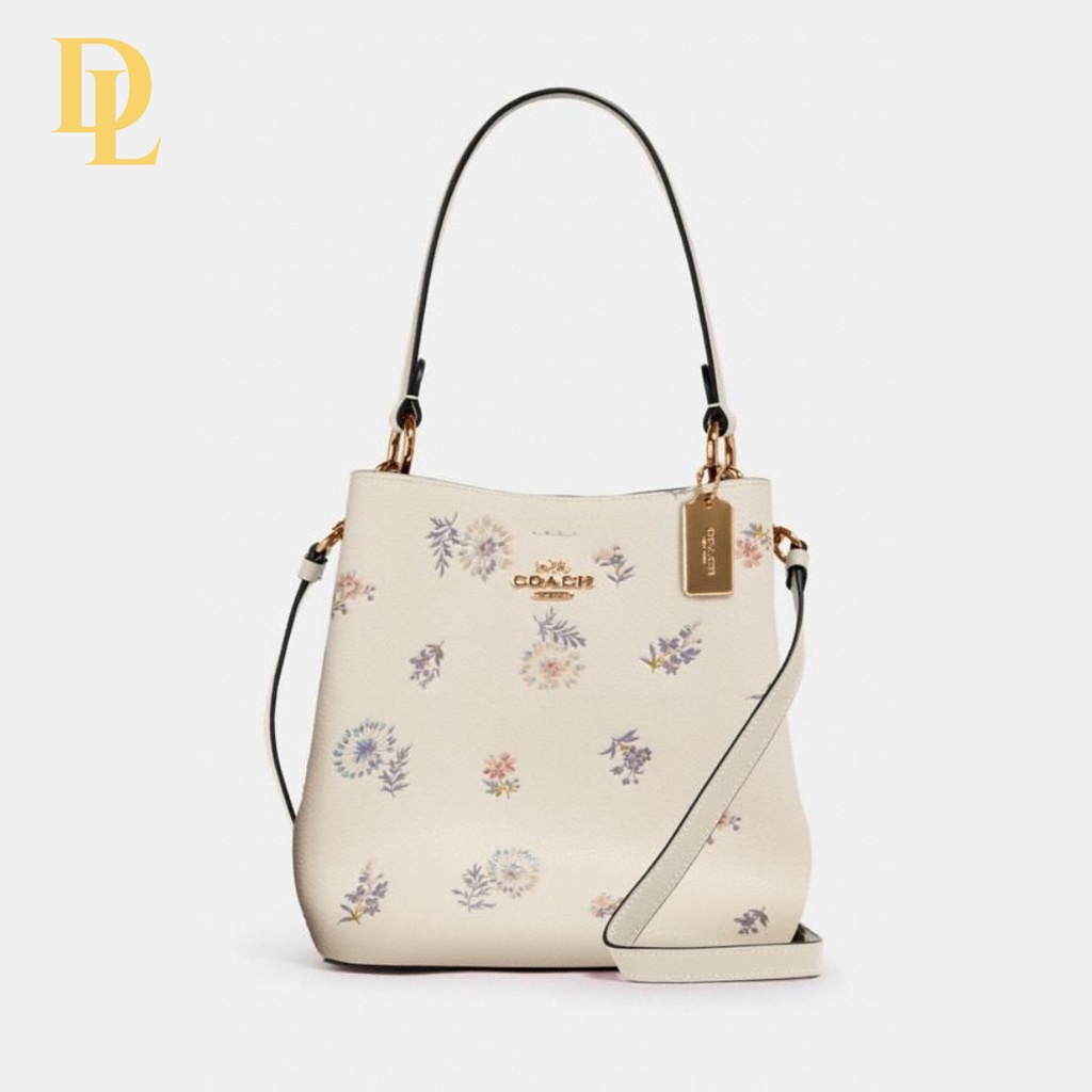 COACH SMALL TOWN BUCKET BAG WITH DANDELION FLORAL PRINT ( 2310)
