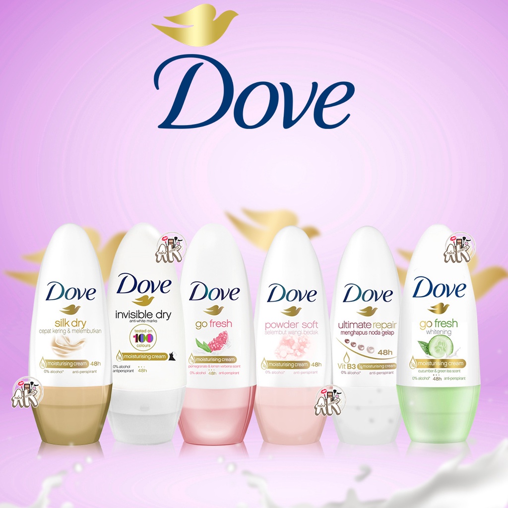 DOVE DEODORANT ROLL ON / DOVE DEODORANT GO FRESH MOISTURISING CREAM 40ML ALL VARIAN