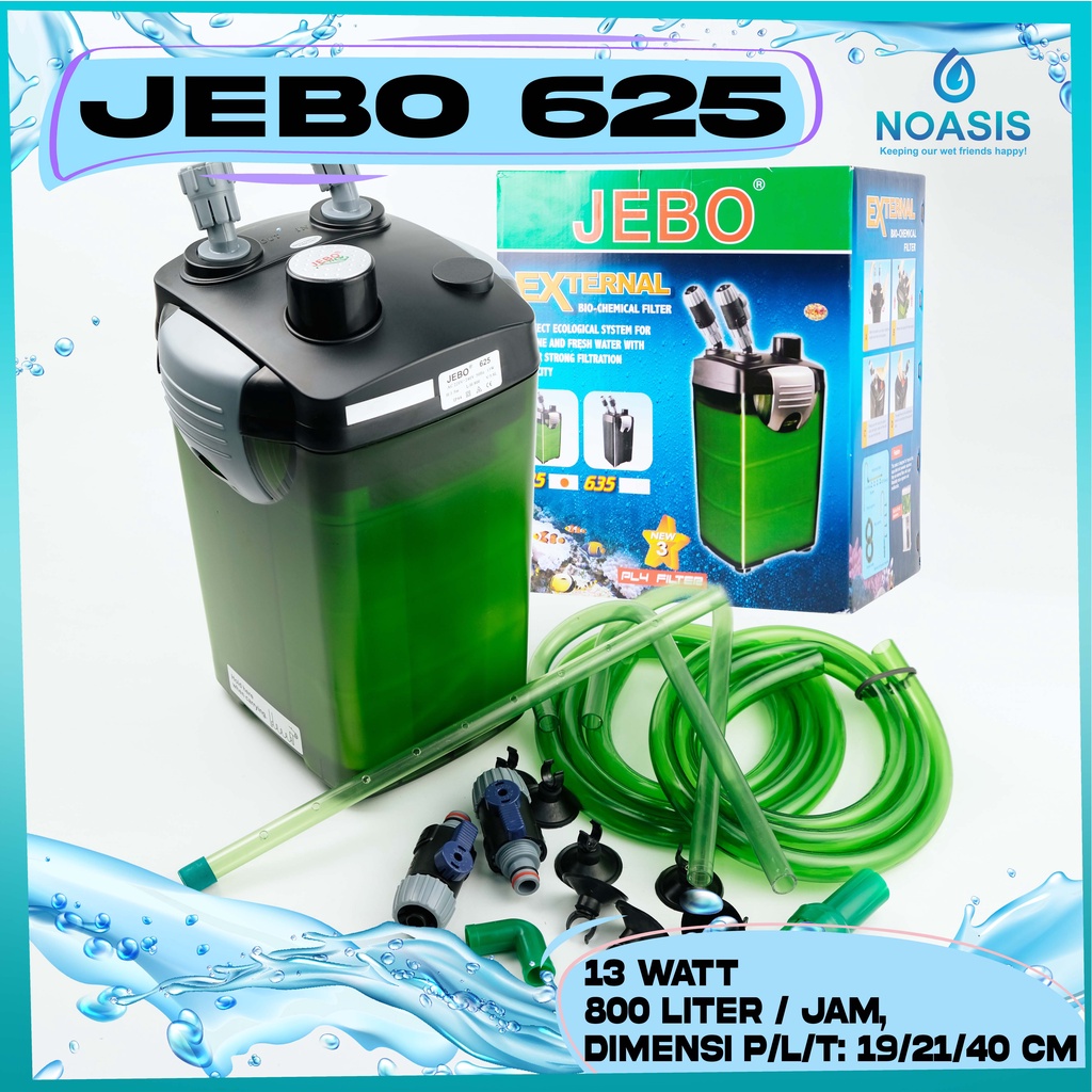 JEBO 625 EXTERNAL FILTER AQUARIUM AQUASCAPE AKUARIUM CANISTER