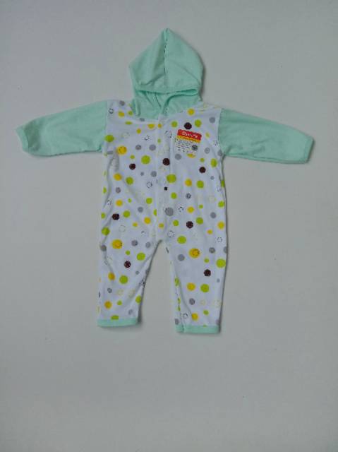 Baju kodok / sleepsuit / Jumper Panjang Bayi Motif &quot;Polkadot&quot; Kaki Buka Dapat 3 Pcs