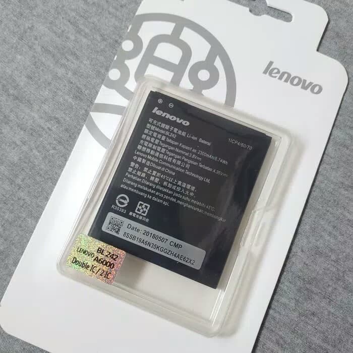 BATTERY BATRE RTBATERAI LENOVO A6000 / A6000+ || BL242 ORIGINAL 100%