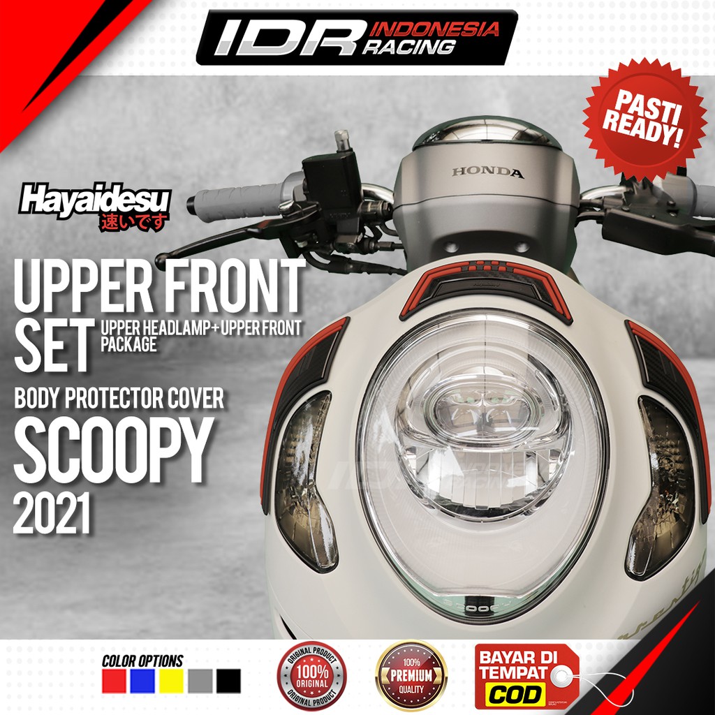 Hayaidesu New Scoopy 2021 Upper Front SET Cover Body Protector Aksesoris Honda