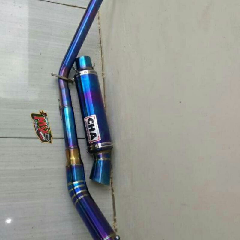 knalpot Cha kidal bluemoon satria Fu fi GSX Vixion R15 Scorpio Jupiter MX king