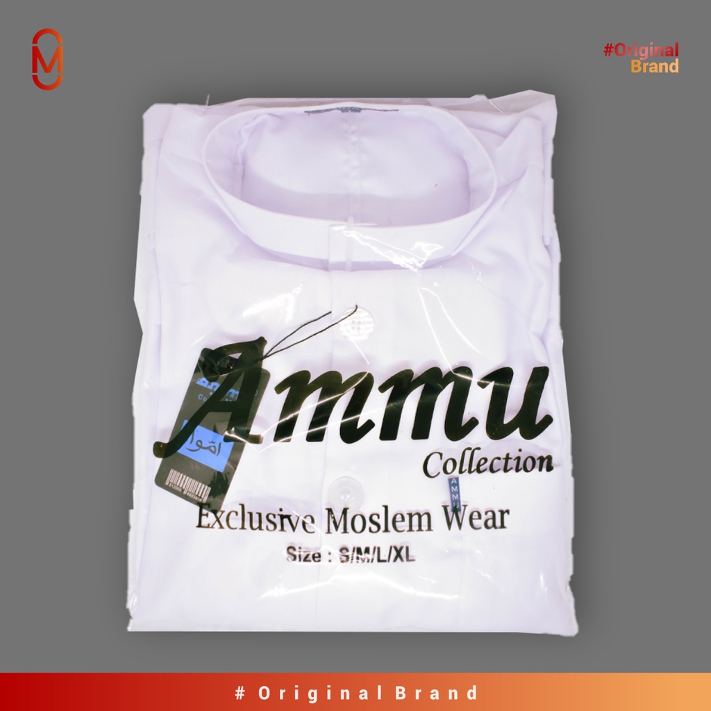 Koko Ammu Collection Original Warna Putih Lengan Panjang | Busana Muslim Pria Koko Ammu Collection
