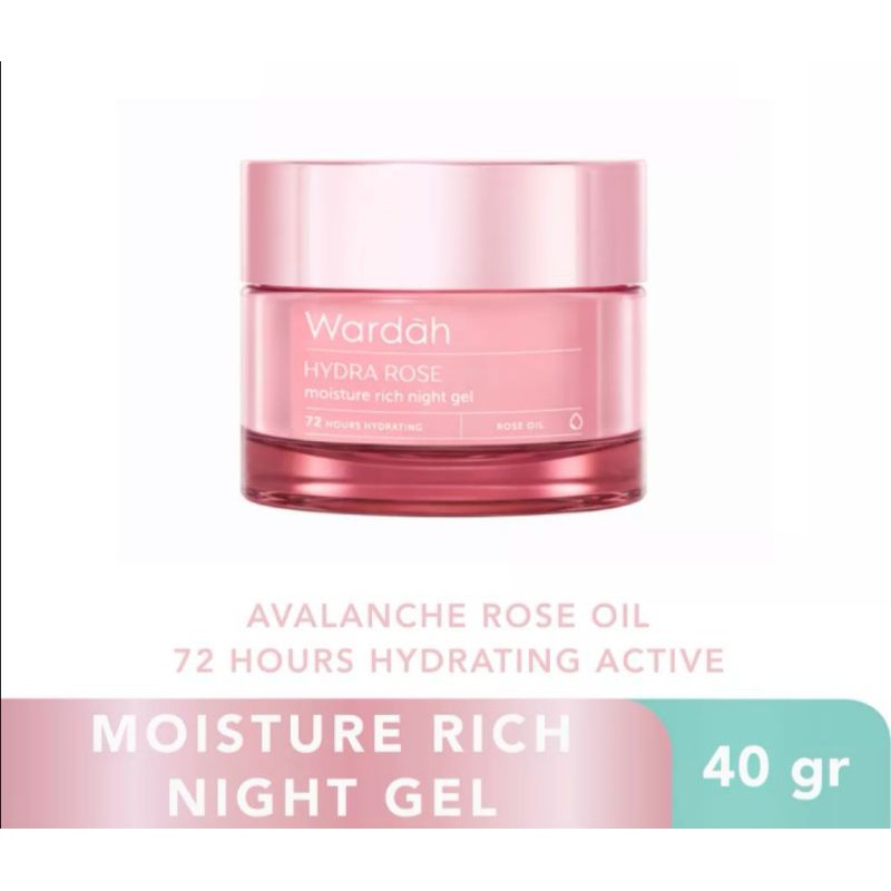 Wardah Hydra Rose Moisture Rich Night Gel 40 gr