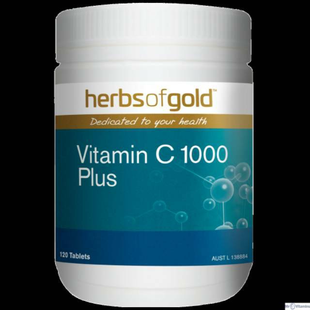 Herbs of Gold Vitamin C 1000 Plus 120 Tablets
