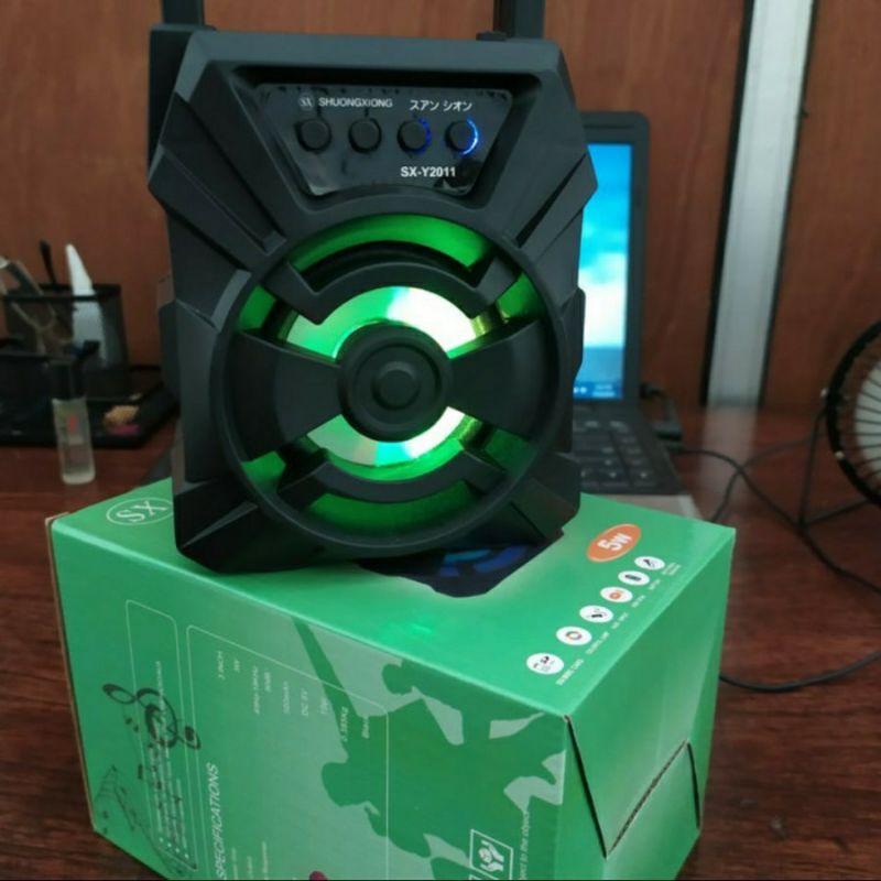 Speaker portable Bluetooth Music Box SX-Y2011  Memory - USB - Fm Radio