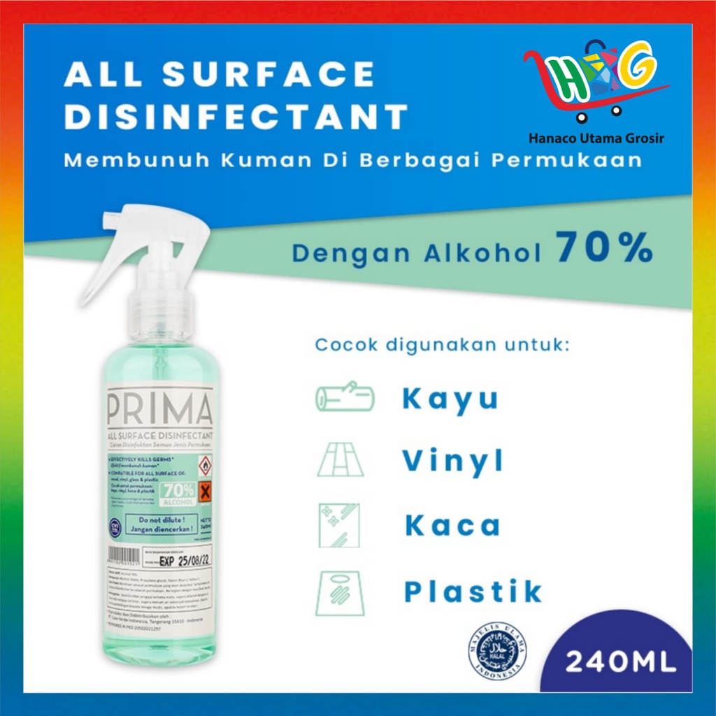 Prima Protect All Surface Disinfectant 240ml