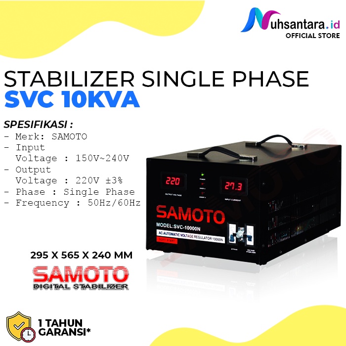 Stabilizer Listrik Digital 10KVA Samoto Stabiliser Listrik 10000 Stavolt Listrik