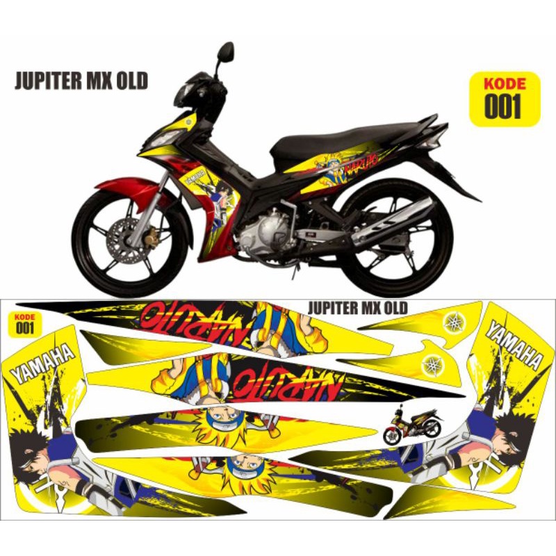 Stiker jupiter mx old 135 Naruto Striping mx lama sticker lis body motor jupiter-mx lama/old 2006-20