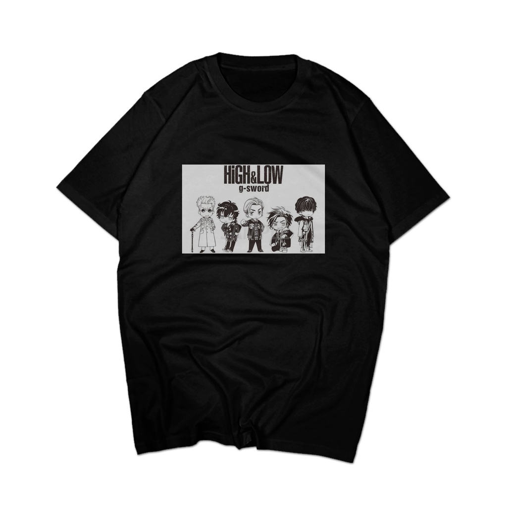 Kaos High And Low T Shirt Baju High And Low G-Sword Cotton Combed 30s M L XL XXL