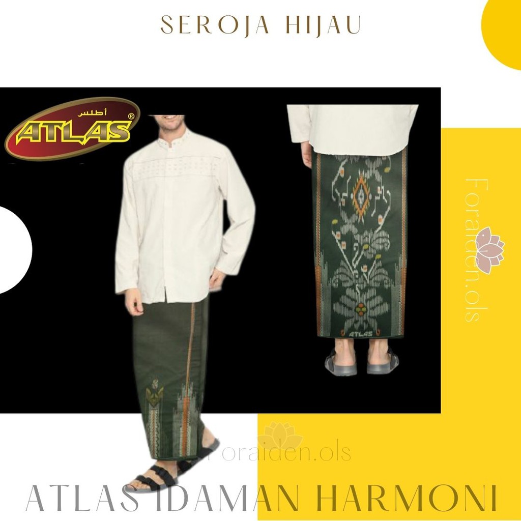 Sarung ATLAS Idaman Harmoni Seroja Hijau