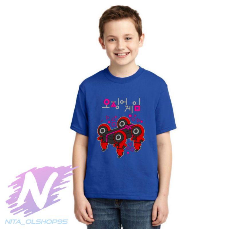 baju anak squid game kaos squid game logo karakter