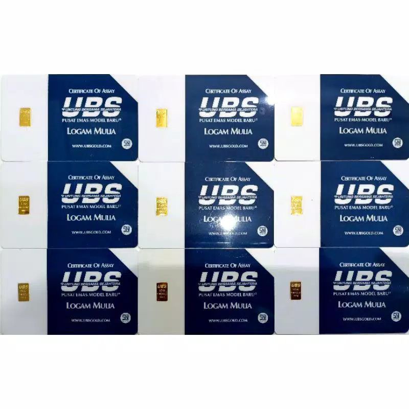 UBS 0,5gram ASLI Emas Logam mulia ANTAM 0,5Gram emas batangan 0,5 gram mas antam 0,5gr  batangan