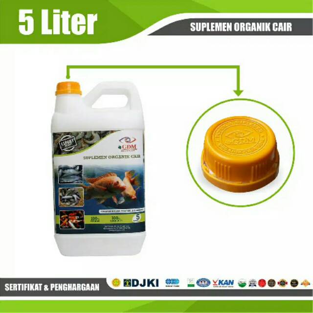 Suplemen Organik GDM Untuk Perikanan 5 LIter