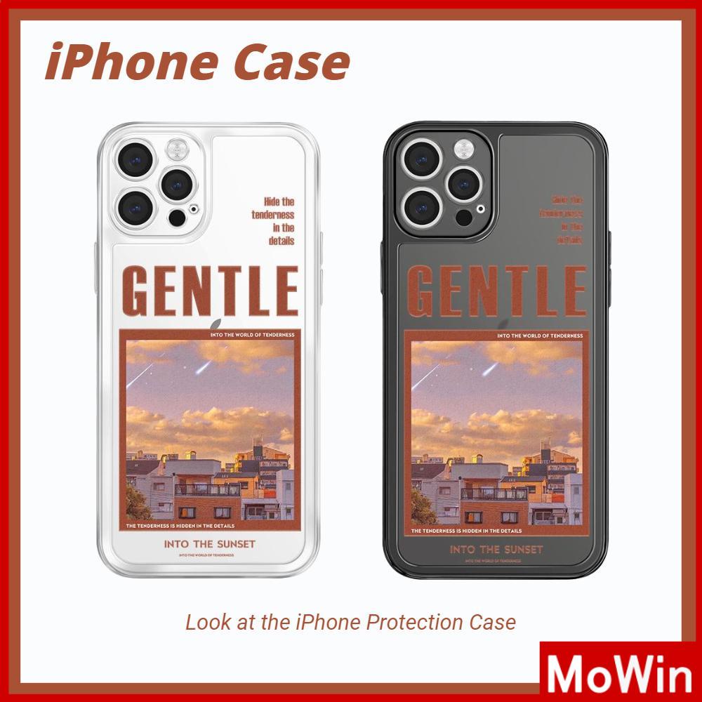 Soft Case Silikon Transparan Shockproof Motif Ilustrasi Matahari Terbenam Untuk iPhone 13 Pro Max 12 Pro Max 11 7 Plus